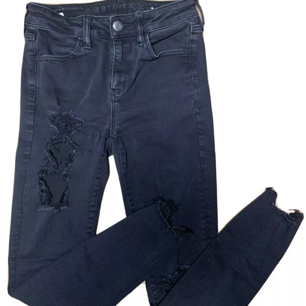 American Eagle Women’s Size 4R Next Level Stretch High Rise Jegging - Distressed